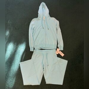 Blue Hoodie and Sweatpants Set